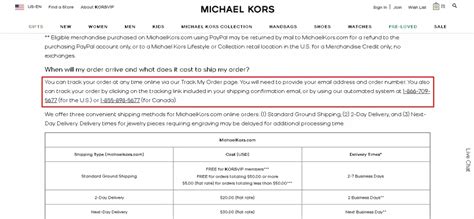 tracking michael kors order